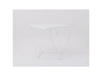 55 x 55 x 55 cm Coffee Table Metal White