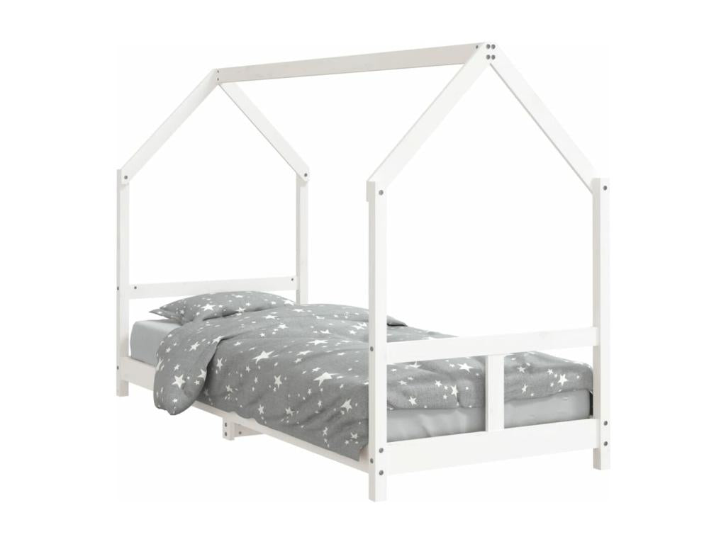 80 x 200 cm Bed Frame Wood White
