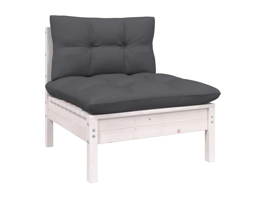 70 x 70 x 67 cm Patio Furniture Set 12-piece Wood White