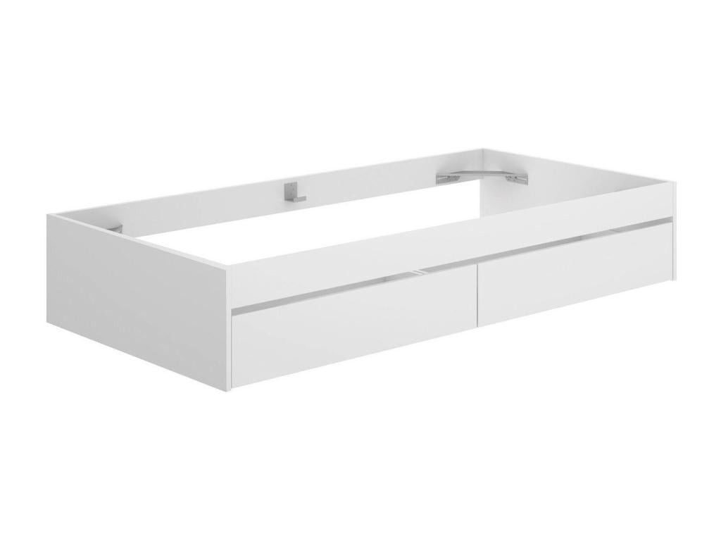 96 x 195 cm Box Spring Bed Wood White