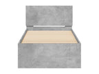 75 x 190 cm Bed Frame Wood Concrete Finish Gray