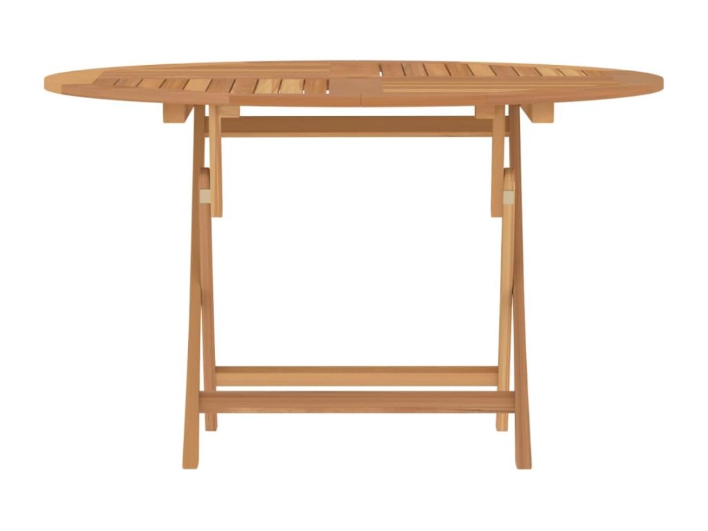 110 x 75 cm Table Folding Solid Wood Brown