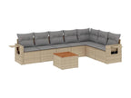80 x 50 x 33 cm Patio Furniture Set 8-piece Resin Wicker Resin Beige
