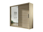 215 x 180 x 58 cm Wardrobe Wood Brown