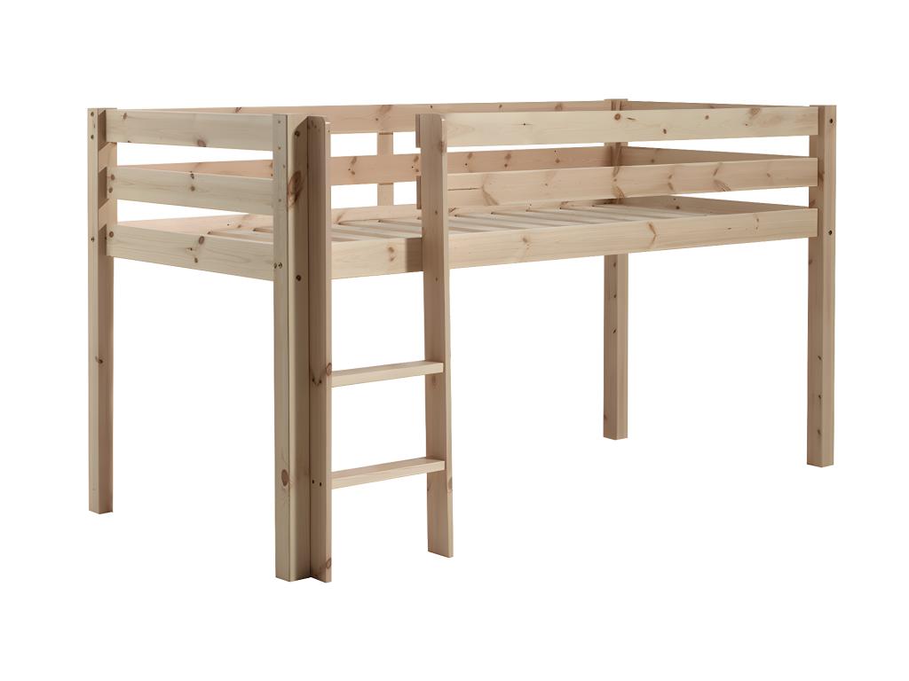 90 x 200 cm Bed Wood Beige