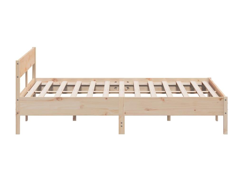 180 x 200 cm Bed Frame Wood Light Natural