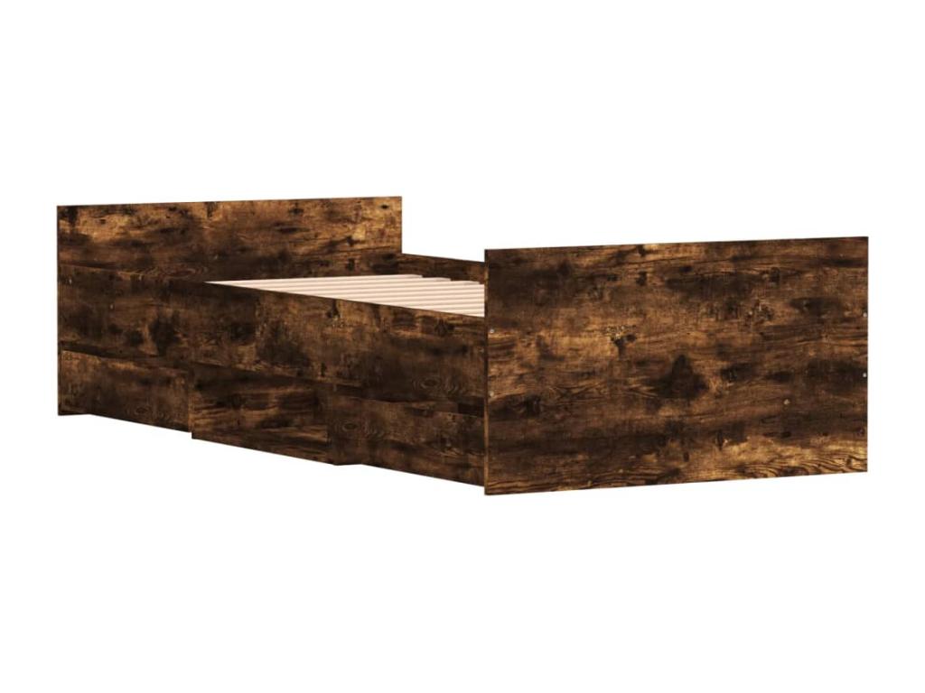 100 x 200 cm Bed Frame without Mattress Wood Brown