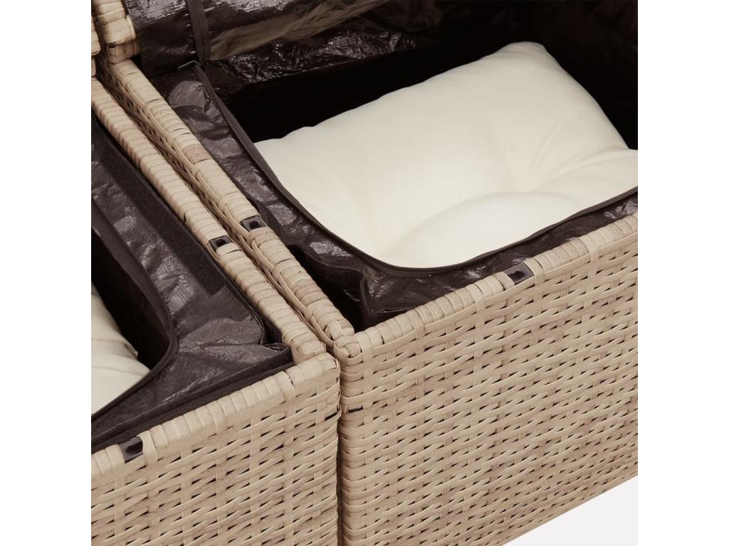 62 x 62 x 69 cm Patio Furniture Set 6-piece Resin Wicker Resin Beige