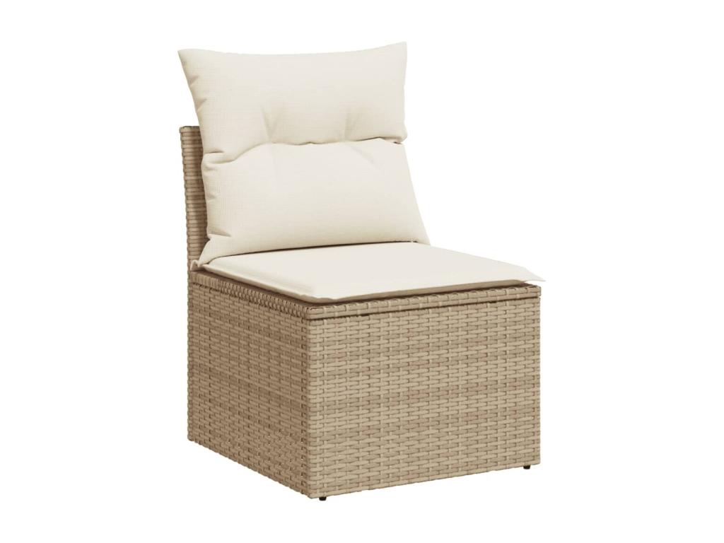 62 x 62 x 69 cm Patio Furniture Set 11-piece Resin Wicker Resin Beige