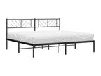 183 x 213 cm Bed Frame Metal Steel Black