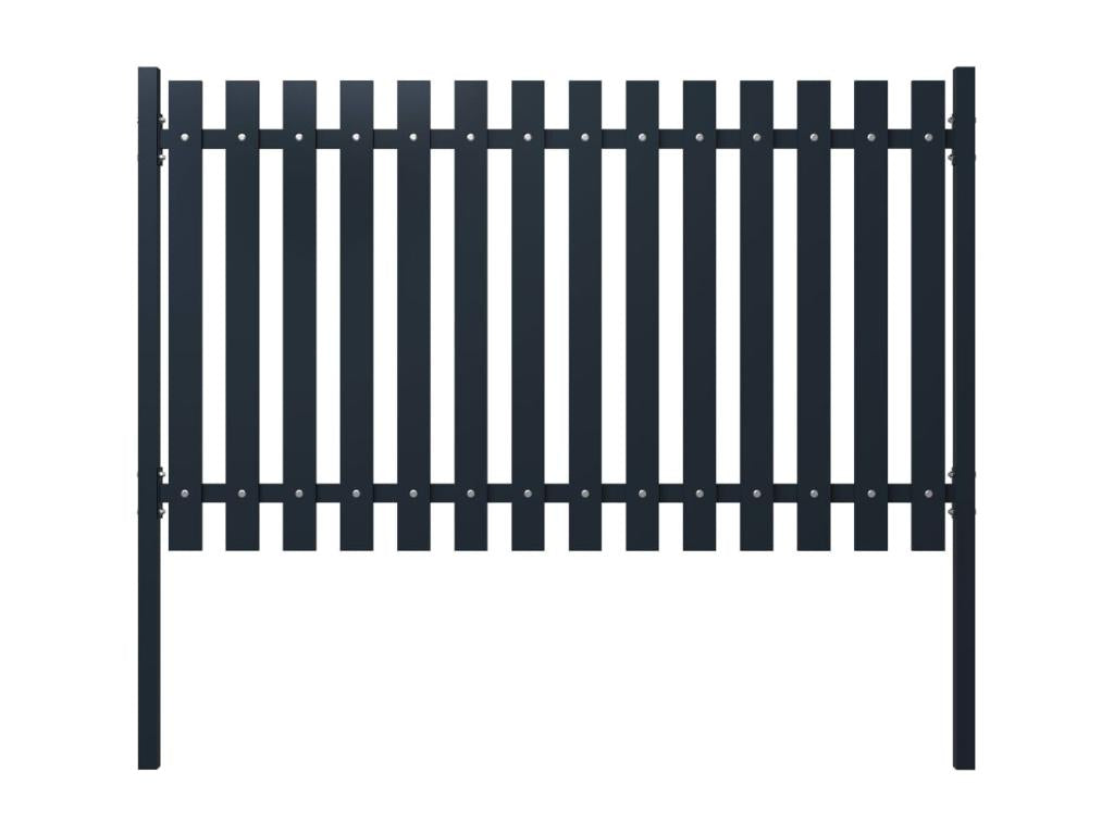 105 x 4 x 150 cm Fence Panel Steel Gray