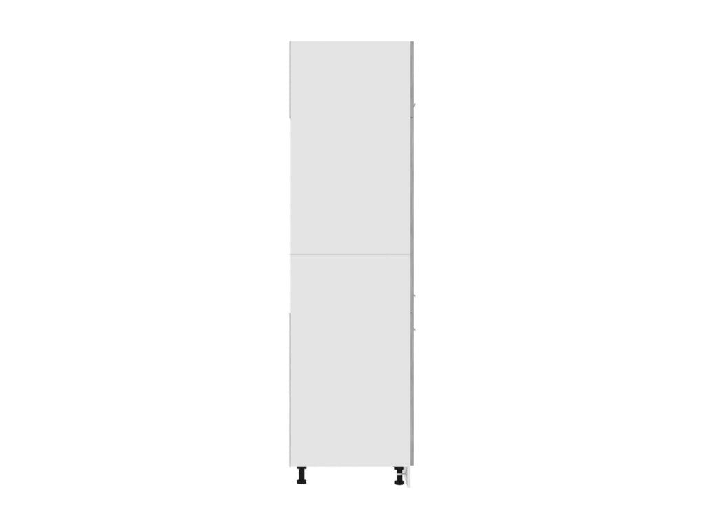 60 x 57 x 207 cm Wardrobe Wood Concrete Finish Gray