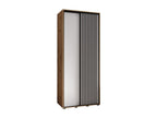 120 x 60 x 205 cm Wardrobe 2-door Brown