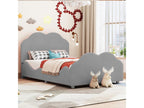 90 x 200 cm Box Spring Bed Velvet Gray