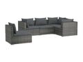 70 x 63 x 60 cm Patio Furniture Set 5-piece Resin Wicker Resin Gray