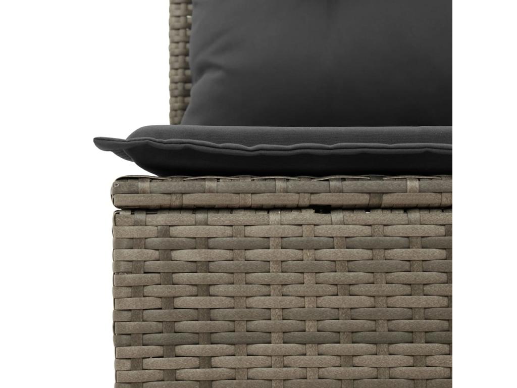 62 x 62 x 69 cm Patio Furniture Set 9-piece Resin Wicker Resin Gray