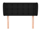 93 x 23 x 88 cm Bed Wood Fabric Black