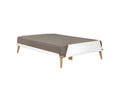 120 x 190 cm Bed with Mattress Solid Wood White