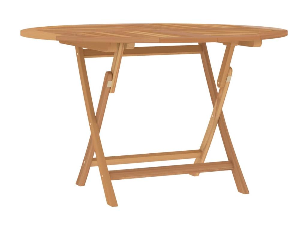 110 x 75 cm Table Folding Solid Wood Brown