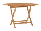 110 x 75 cm Table Folding Solid Wood Brown