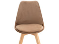 49 x 50 x 83 cm Chair Set of 4 Wood Velvet Brown