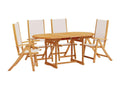 55 x 69 x 62 cm Outdoor Dining Set 5-piece Wood Resin Brown