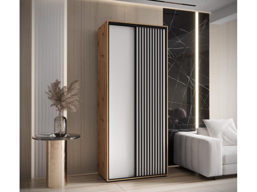 120 x 60 x 205 cm Wardrobe 2-door Brown