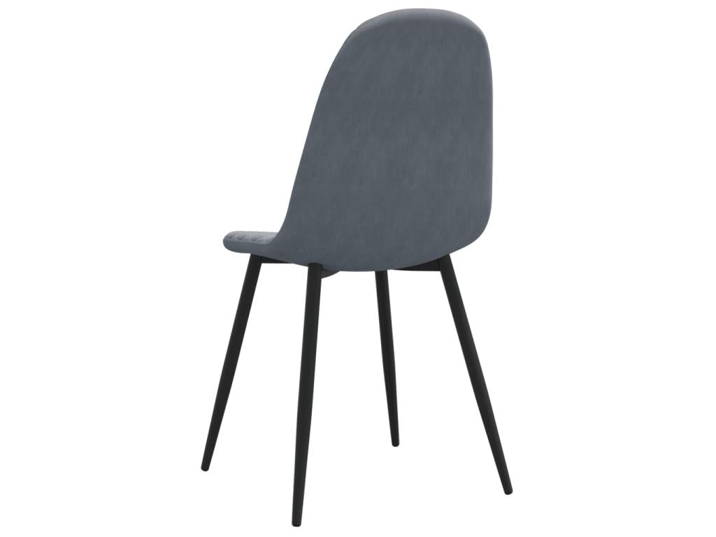 45 x 45 x 87 cm Chair Set of 6 Velvet Gray