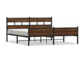 200 x 200 cm Bed Frame without Mattress Wood Metal Brown