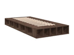 75 x 190 cm Bed Frame Wood Brown