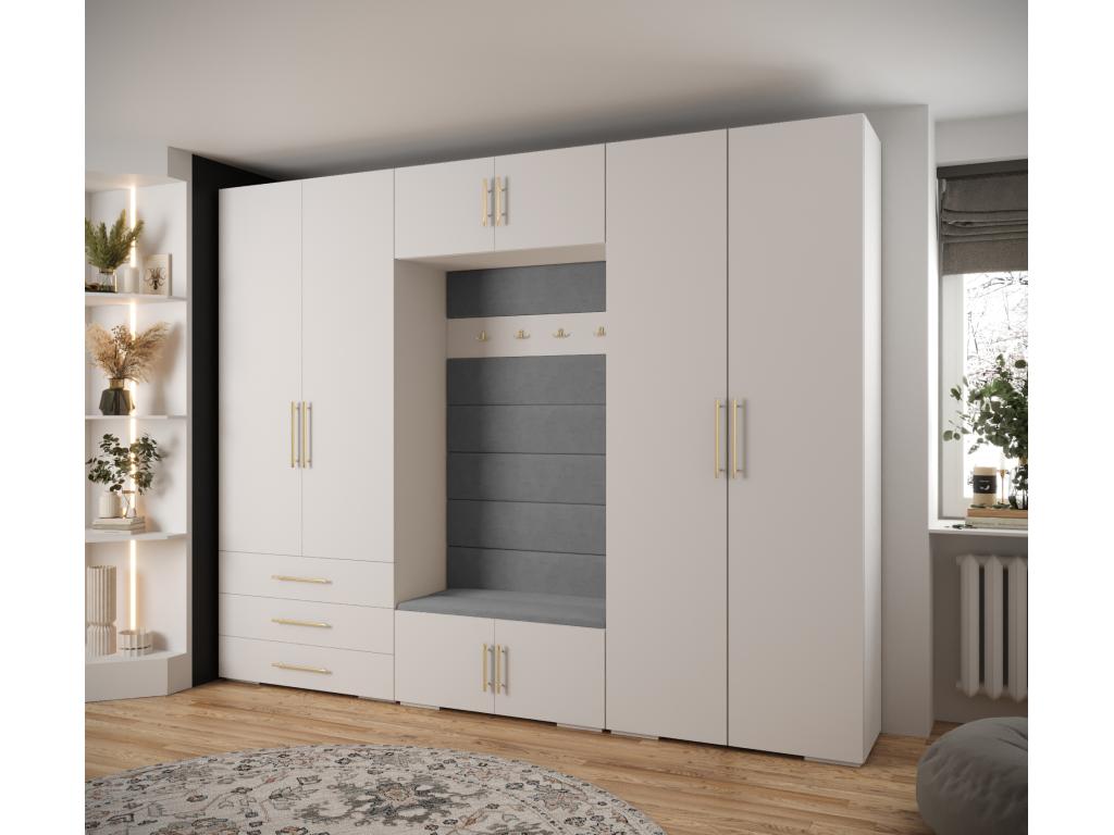 300 x 47 x 236 cm Wardrobe White