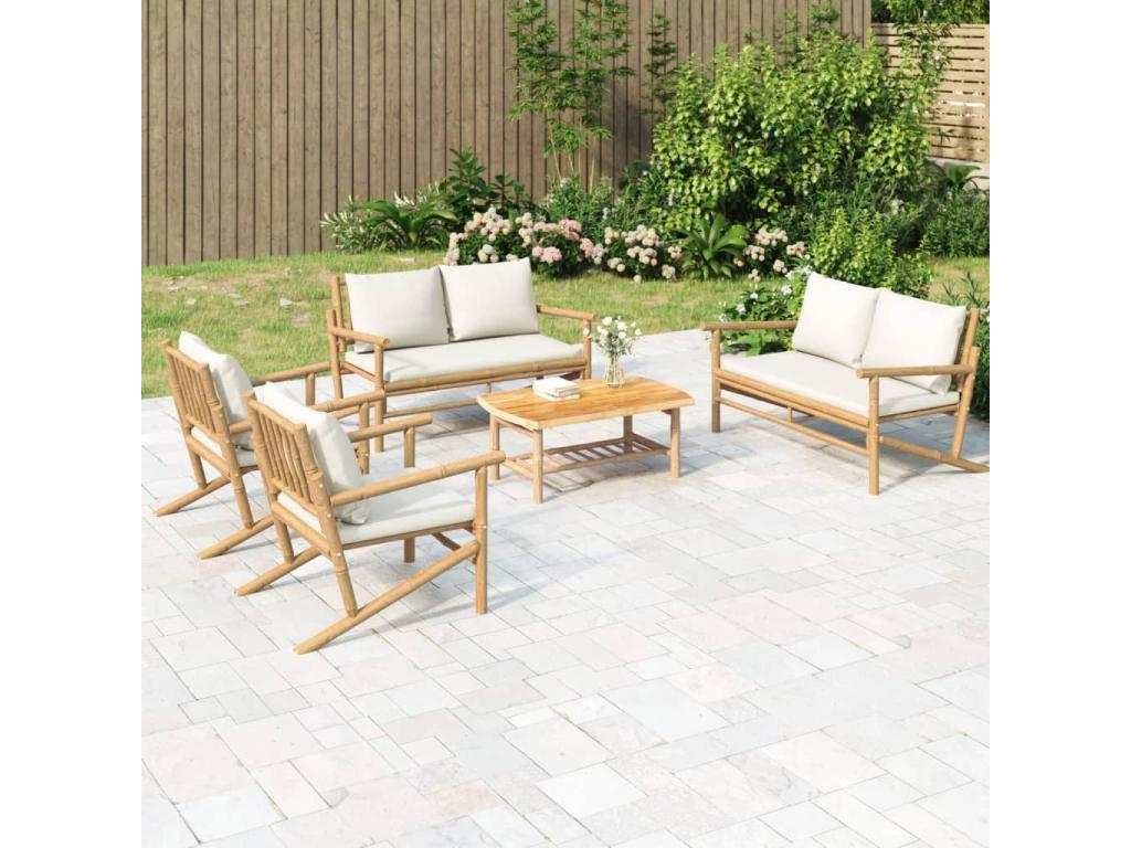 90 x 55 x 37 cm Patio Furniture Set 5-piece Wood Brown