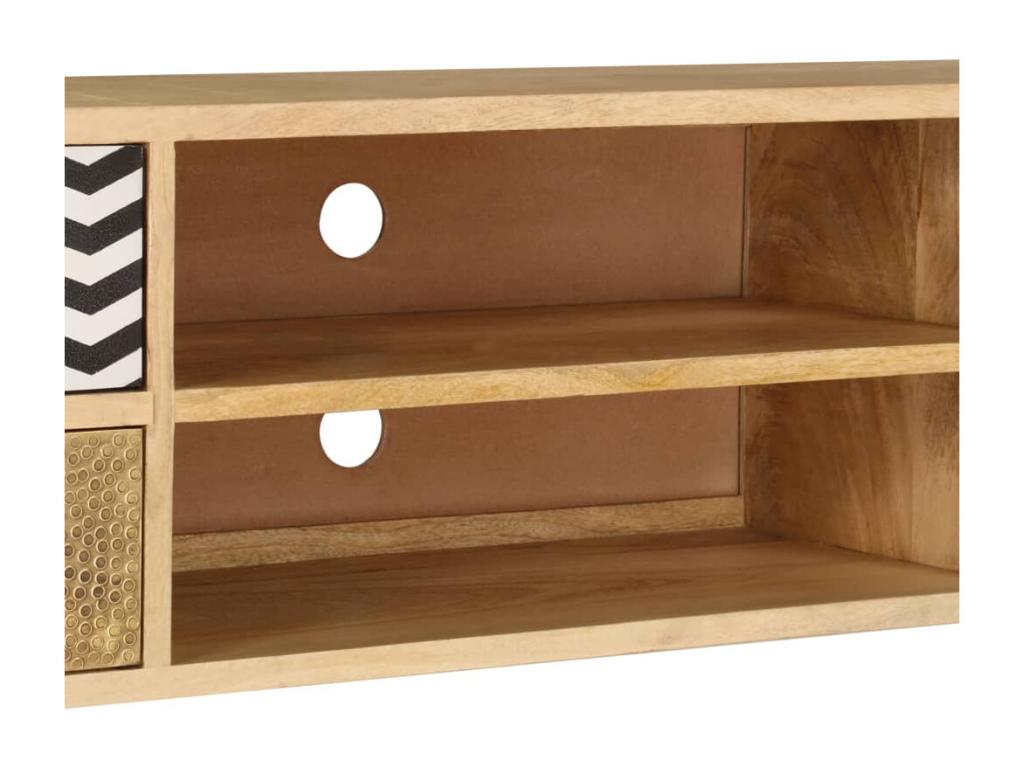 120 x 30 x 40 cm TV Stand Solid Wood Mango Wood Brown