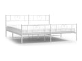 183 x 213 cm Bed Frame Metal Steel White