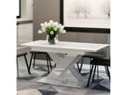 180 x 80 x 75 cm Dining Table Extendable Wood White
