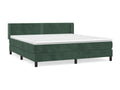 180 x 200 cm Box Spring Bed Wood Velvet Green