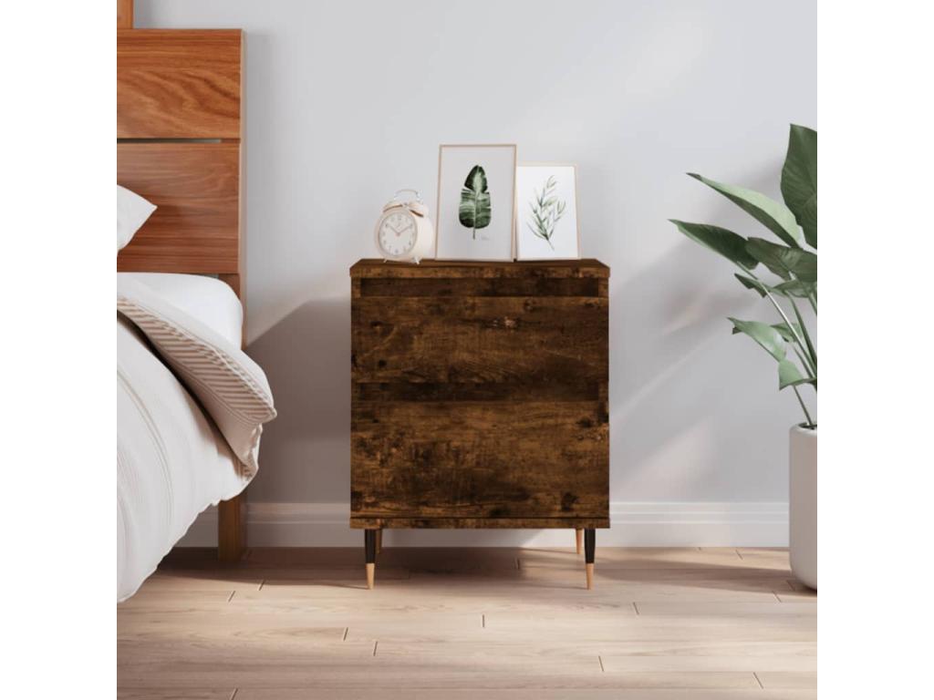 40 x 35 x 50 cm Nightstand Wood Light Natural