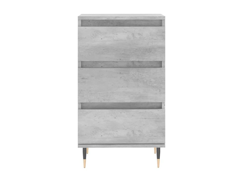 40 x 35 x 70 cm Sideboard Wood Concrete Finish Gray
