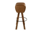 43 x 37 x 75 cm Stool Wood Leather Orange