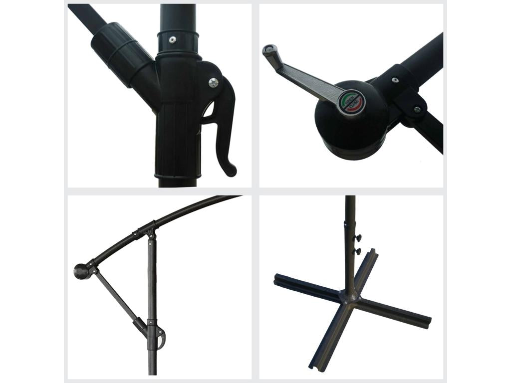 350 x 350 x 250 cm Patio Umbrella Beige