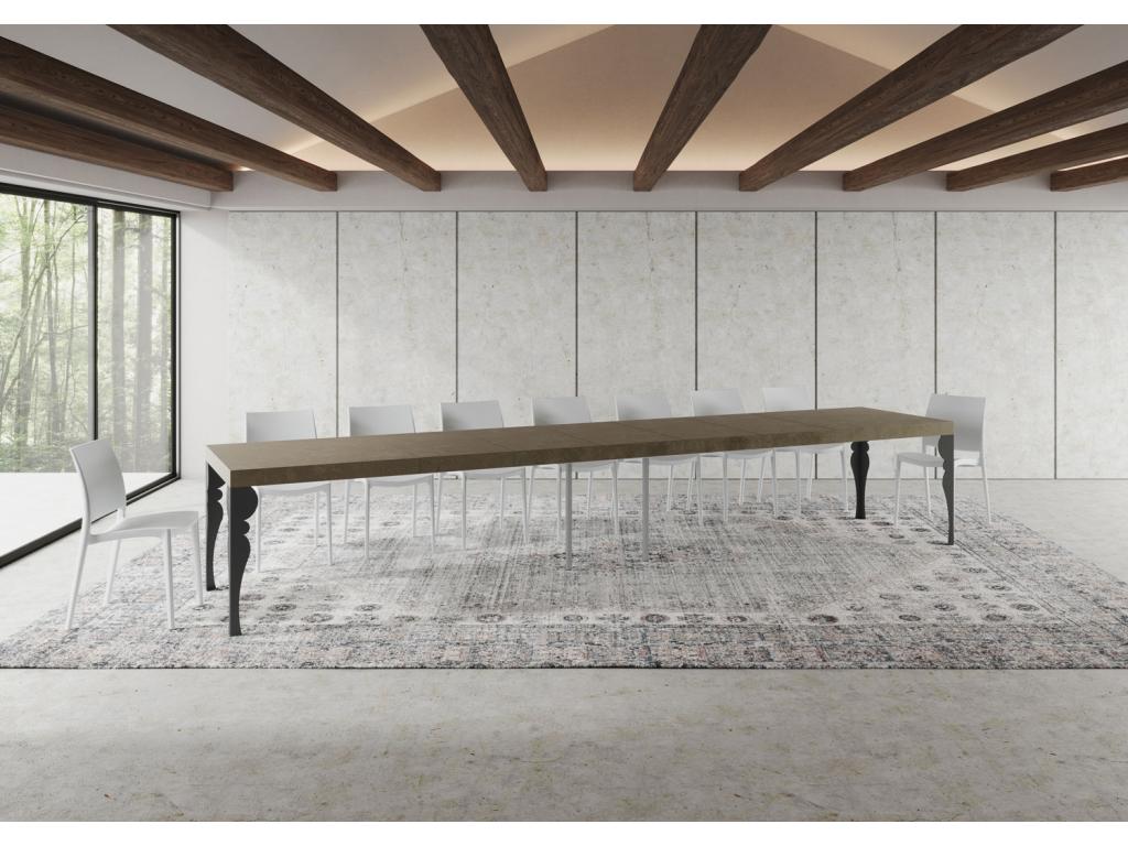 90 x 180 cm Table Extendable Wood Taupe