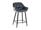 54 x 57.5 x 93.5 cm Chair and Stool Set Metal Gray