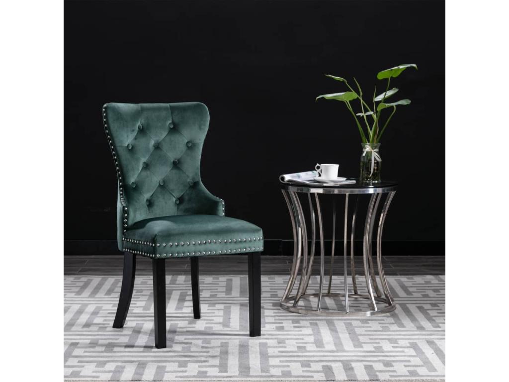 51 x 59 x 98 cm Chair 4-piece Velvet Blue