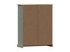 90 x 35 x 114.5 cm Bookshelf Solid Wood Gray
