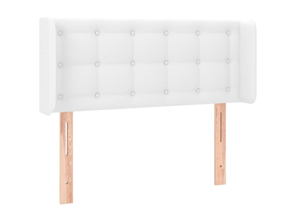 83 x 16 x 88 cm Bed Faux Leather Leather White