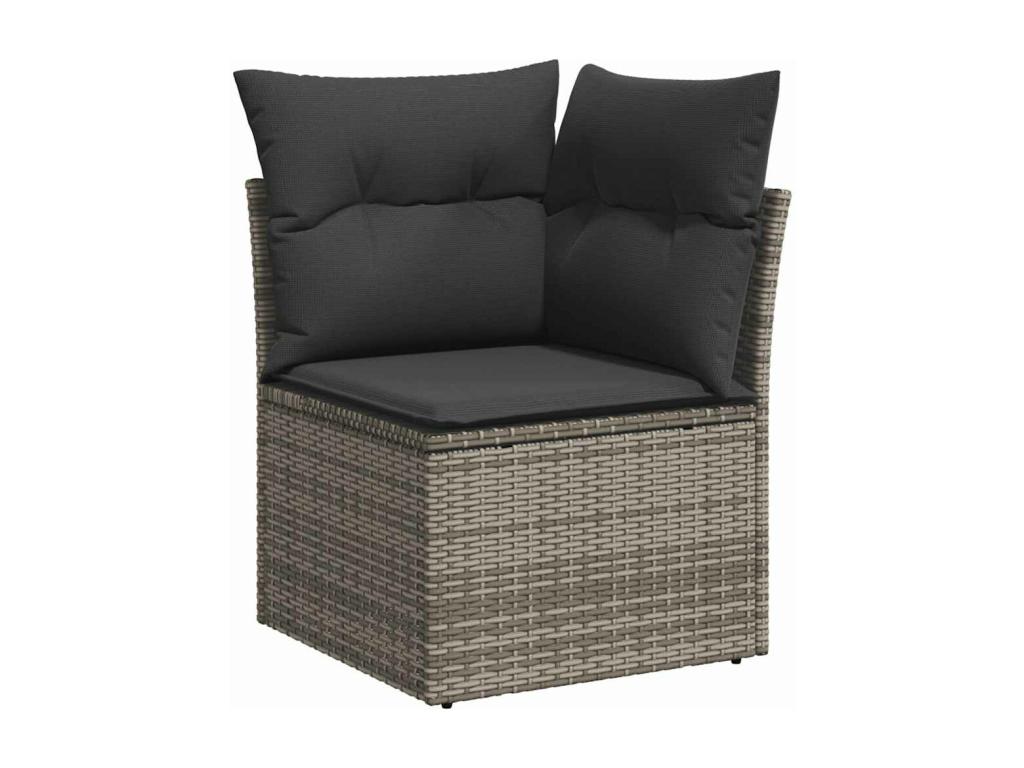 55 x 55 x 37 cm Patio Furniture Set 6-piece Resin Wicker Resin Gray