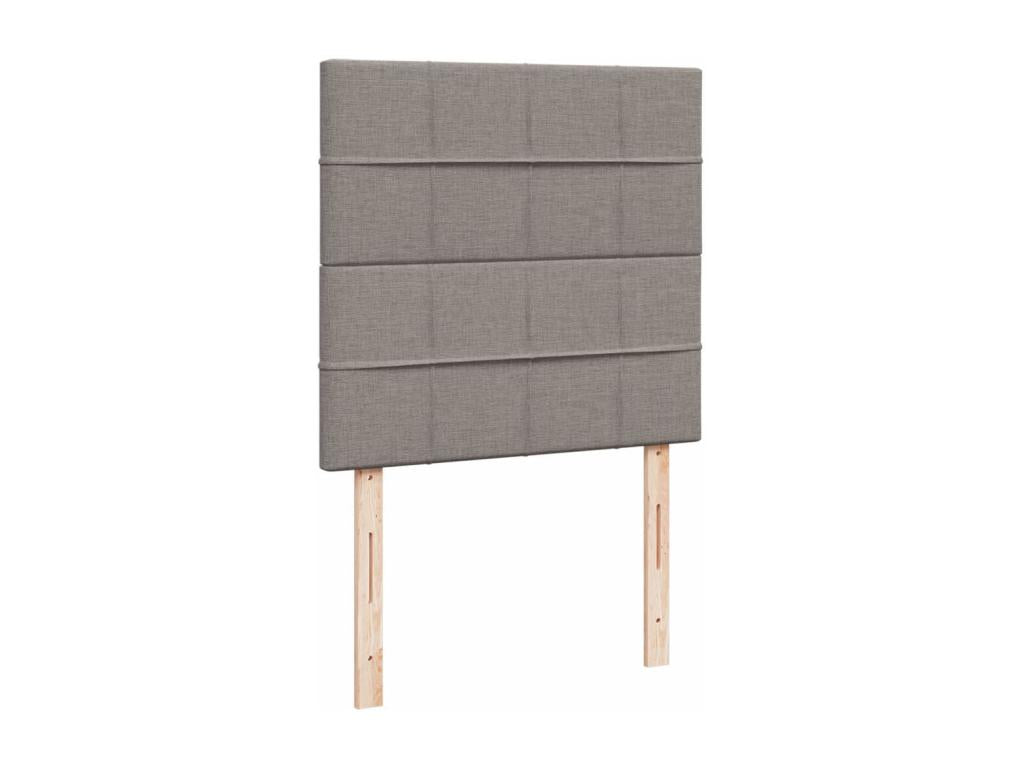 80 x 200 cm Box Spring Bed with Mattress Fabric Taupe