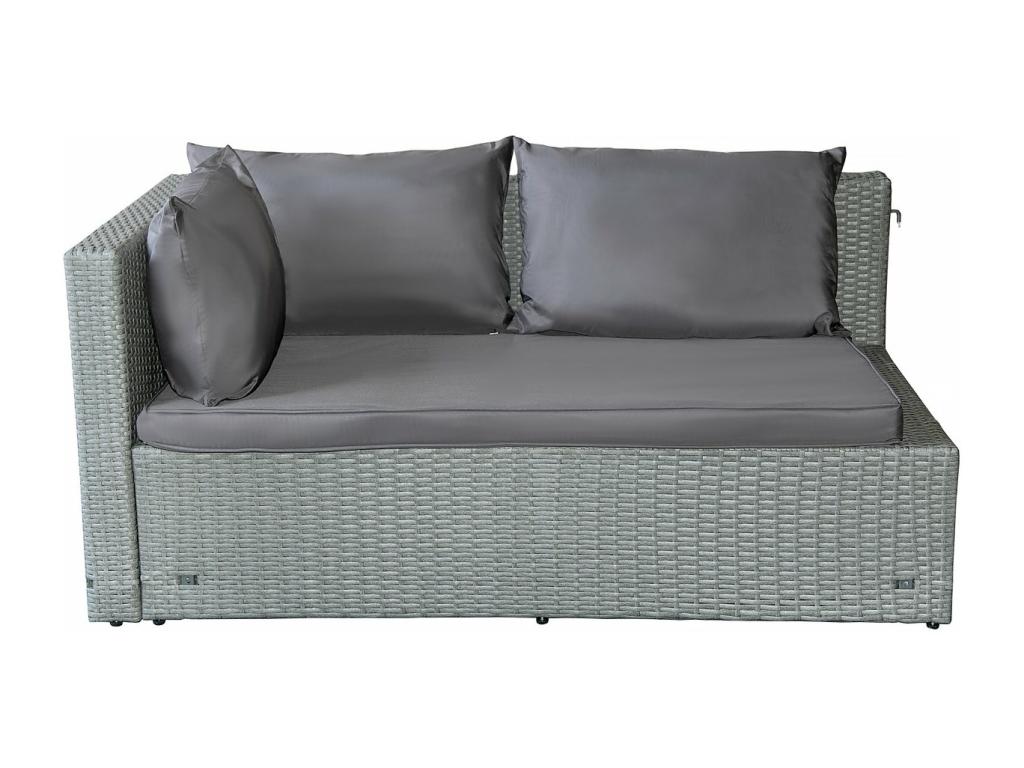 131 x 77 x 63 cm Patio Furniture Set Resin Wicker Resin Gray