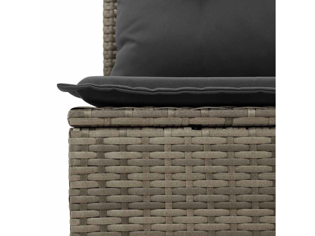 55 x 55 x 37 cm Patio Furniture Set 6-piece Resin Wicker Resin Gray