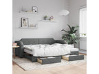 90 x 190 cm Bed Fabric Gray